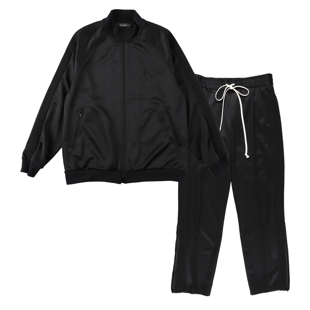 ARTCHENY / Woven Jersey Pants Black