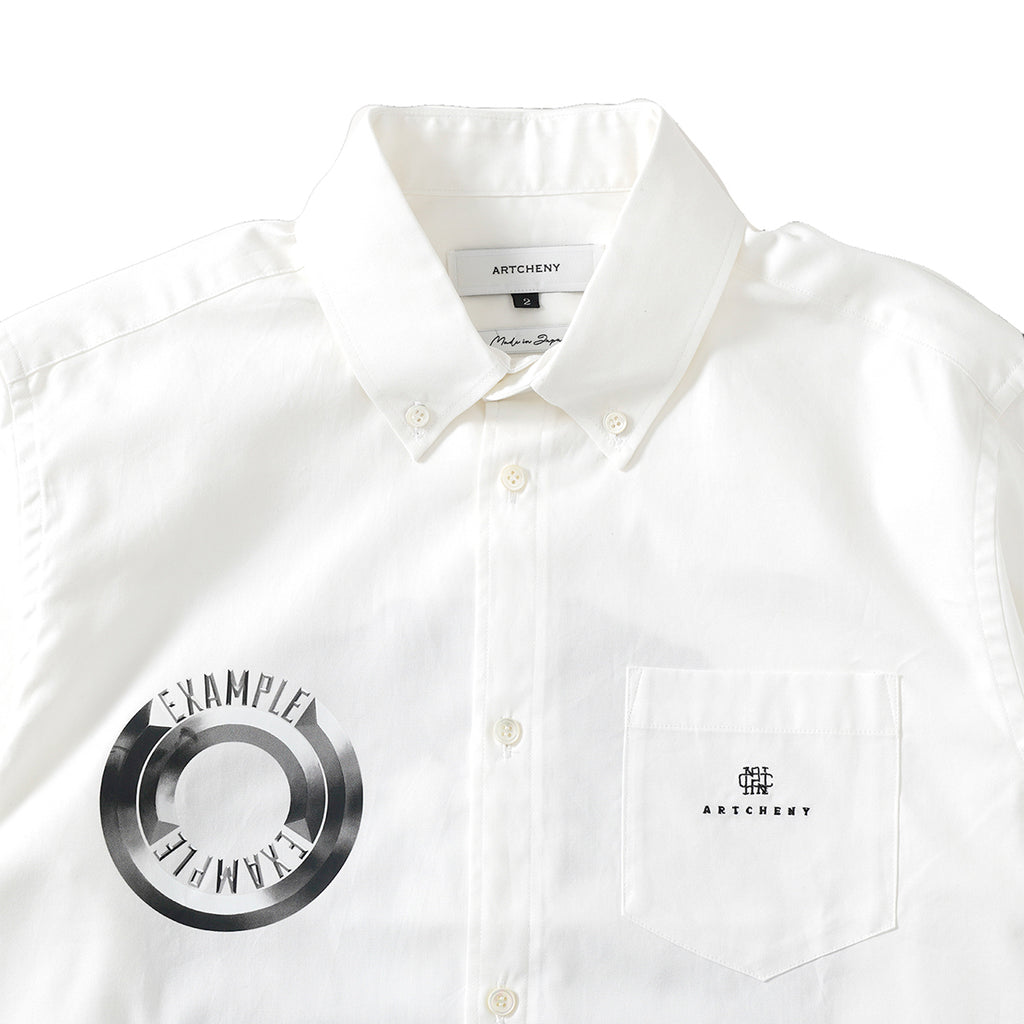 ARTCHENY×EXAMPLE /  Button Down Shirt - White