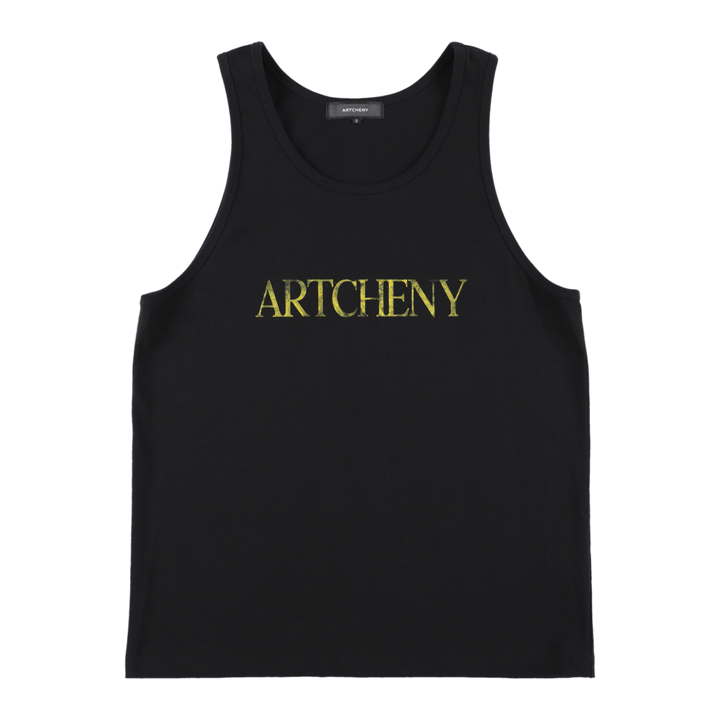 ARTCHENY / "BLANK" Logo Tank Top - Black