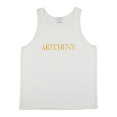 ARTCHENY / "BLANK" Logo Tank Top - White