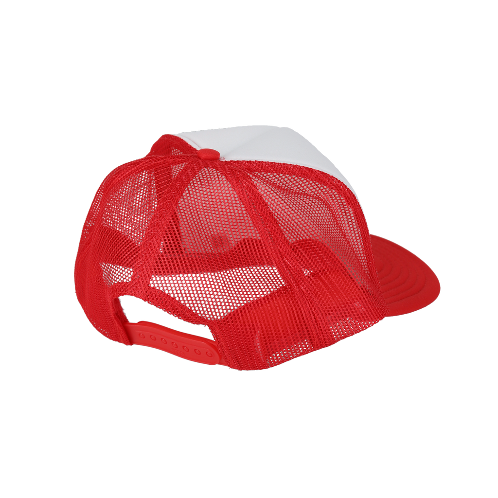 ARTCHENY / Label Trucker Mesh Cap - Red×White