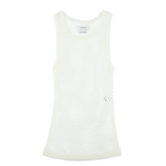 ARTCHENY / Fishnet Knit Tank Top White