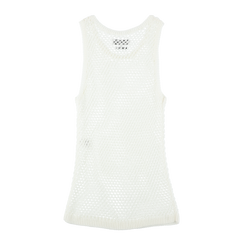 ARTCHENY / Fishnet Knit Tank Top White