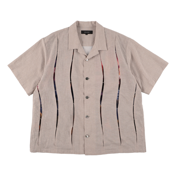 ARTCHENY / Open Collar Shirt Beige