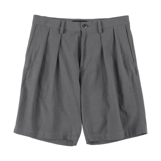 ARTCHENY / Linen Two Tuck Short Pants Grey