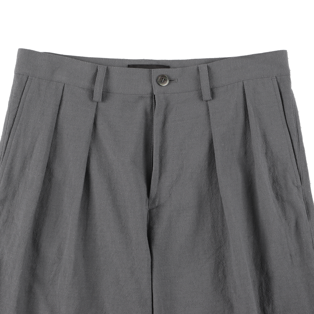 ARTCHENY / Linen Two Tuck Short Pants Grey
