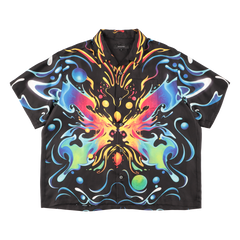 【LIMITED】ARTCHENY / Butterfly Silk Shirts ART by SORA AOTA/K2 - Black