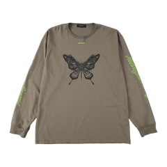ARTCHENY / Butterfly Long Sleeve Tee Art by Sora Aota/K2 Olive