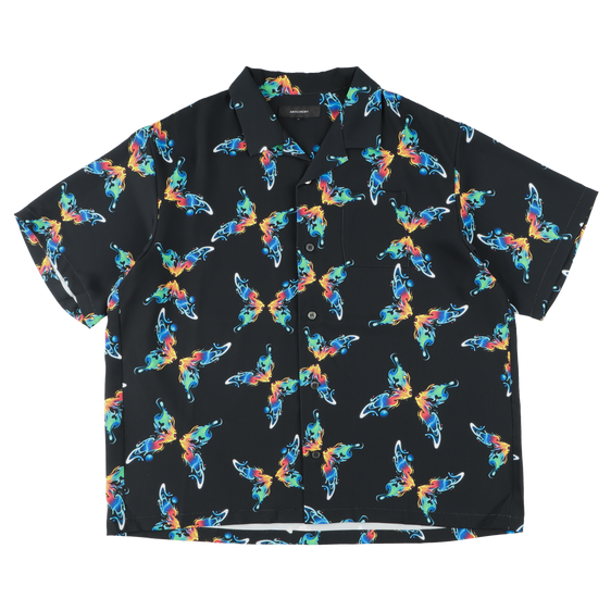 ARTCHENY / Butterfly All Over Short Sleeve Shirts Black