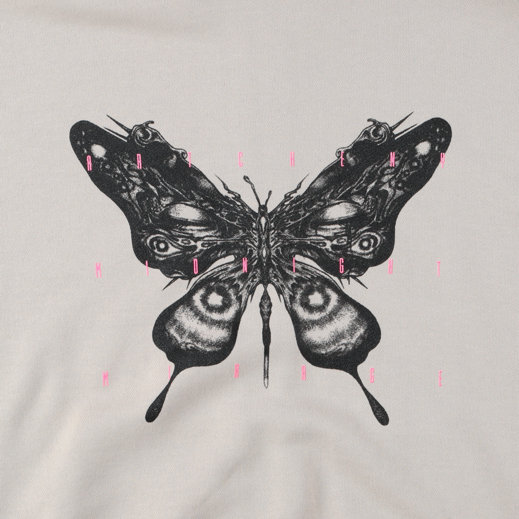 ARTCHENY  / Zip Hoodie Butterfly ART by Sora Aota/K2 - Gray