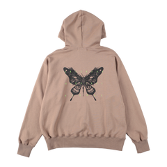 ARTCHENY / Zip Hoodie Butterfly Mocha