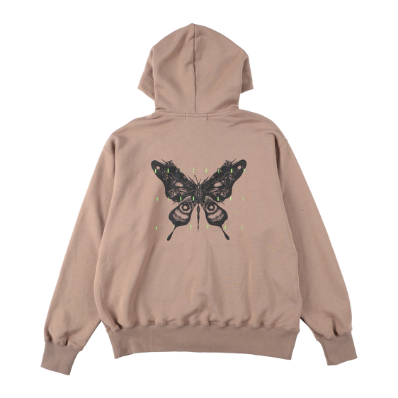 ARTCHENY / Zip Hoodie Butterfly Mocha