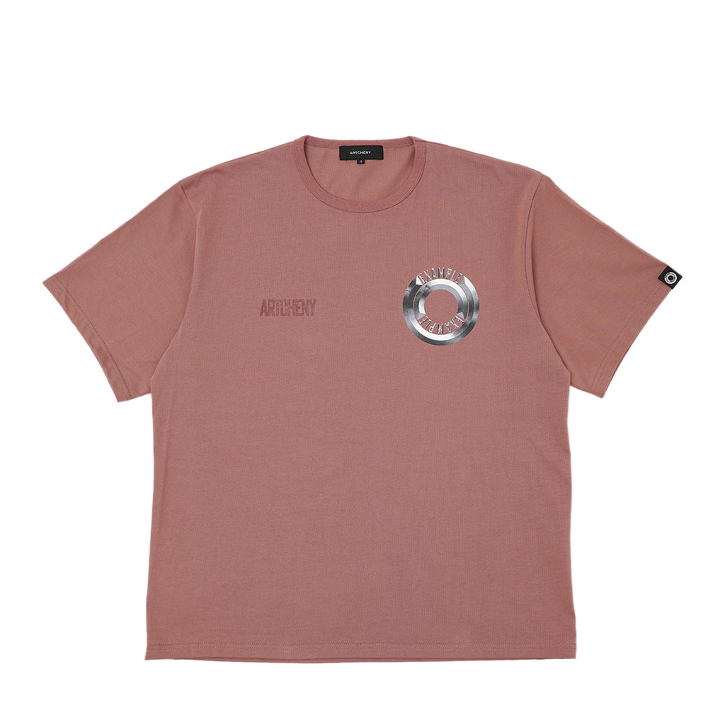 ARTCHENY×EXAMPLE / Round Logo T-Shirt - Pink
