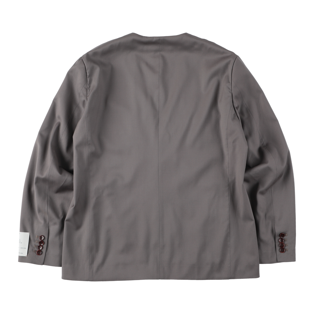 ARTCHENY / Collarless Wool Super110 Jacket Greige