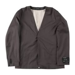 ARTCHENY / Collarless Wool Super110 Jacket Brown