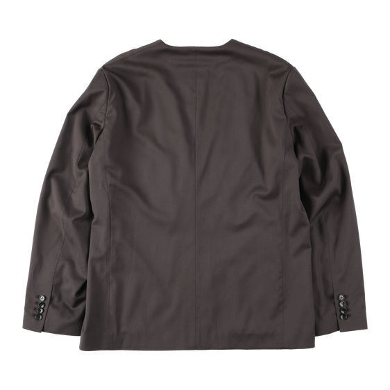 ARTCHENY / Collarless Wool Super110 Jacket Brown