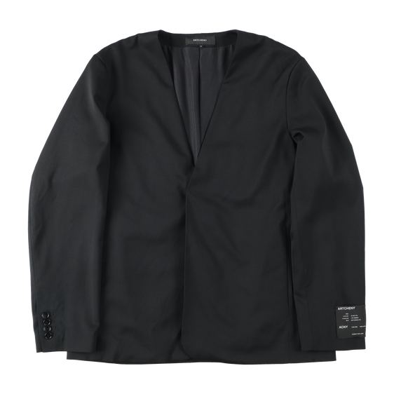 ARTCHENY / Collarless Wool Super110 Jacket Black