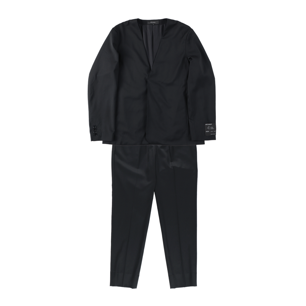 ARTCHENY / Collarless Wool Super110 Jacket Black