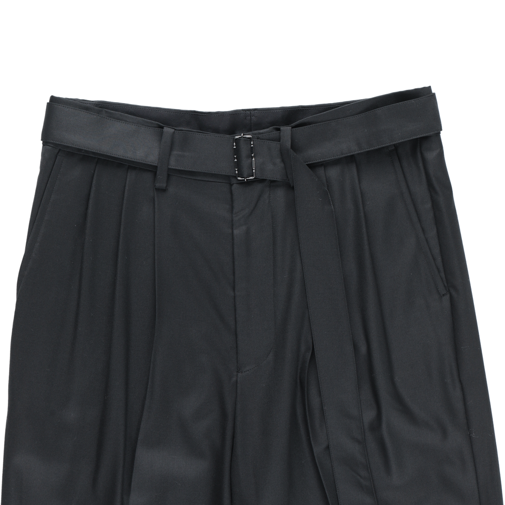 ARTCHENY / Tailored 3 Tuck Pants by LORO PIANA Black