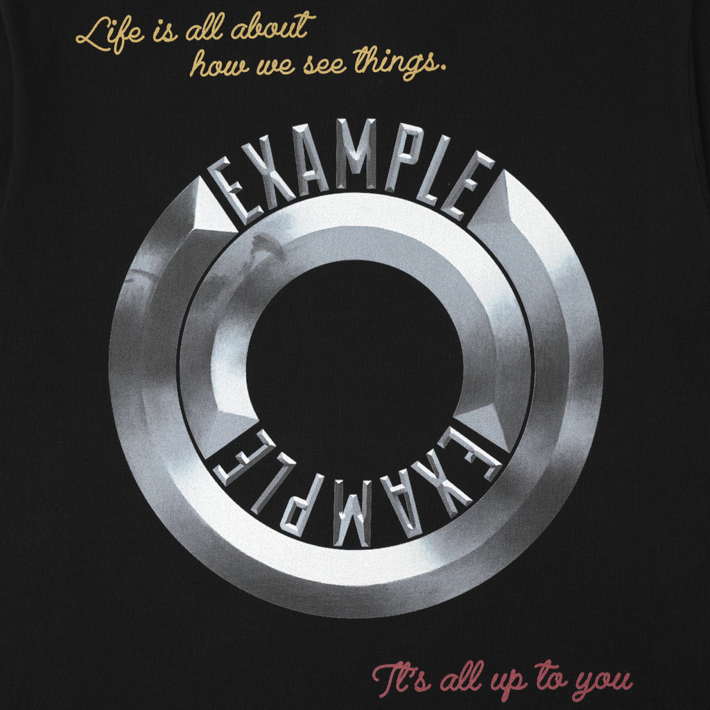 ARTCHENY×EXAMPLE / Round Logo T-Shirt - Black