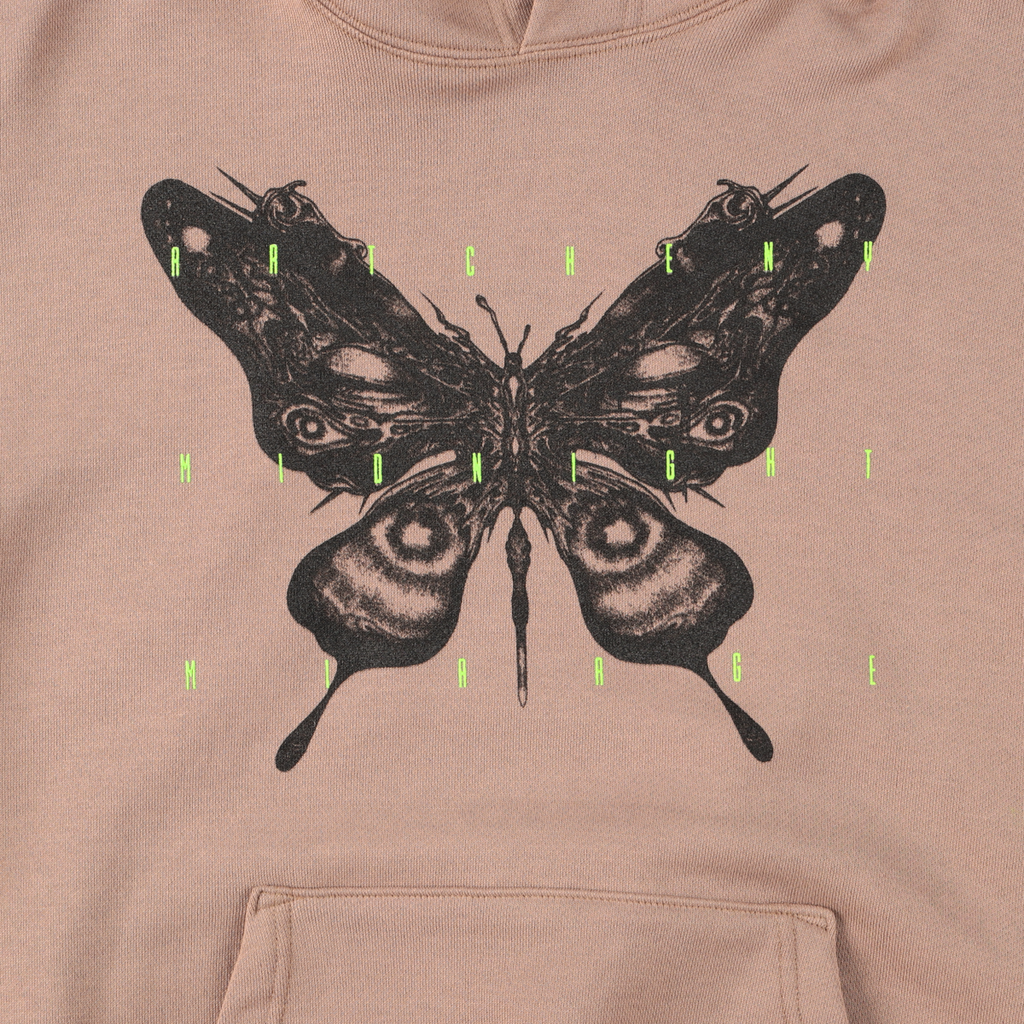 ARTCHENY / Pull Over Hoodie Butterfly Mocha