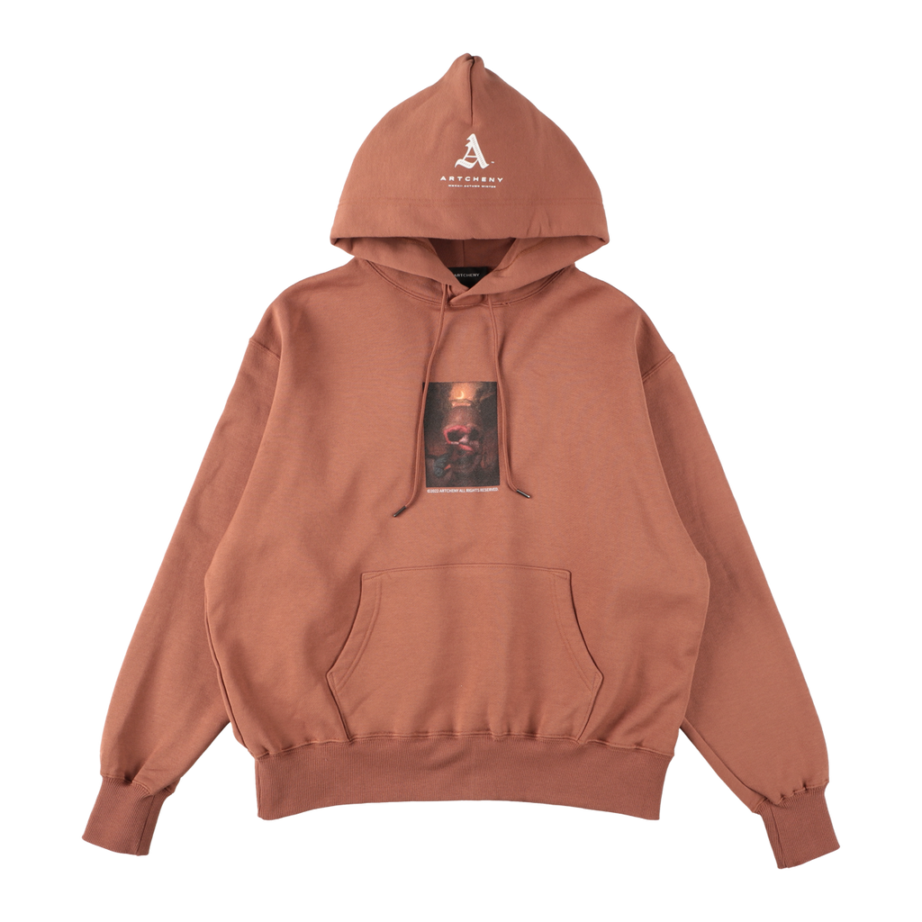 ARTCHENY / Pull Over Hoodie Butterfly Brown