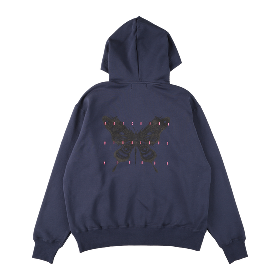 ARTCHENY  / Zip Hoodie Butterfly ART by Sora Aota/K2 - Navy
