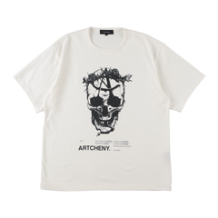 ARTCHENY / Skull Life and Death Tee ART by Sora Aota/K2 - White