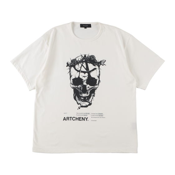 ARTCHENY / Skull Life and Death Tee ART by Sora Aota/K2 - White