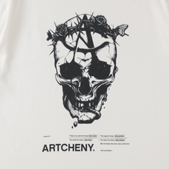 ARTCHENY / Skull Life and Death Tee ART by Sora Aota/K2 - White