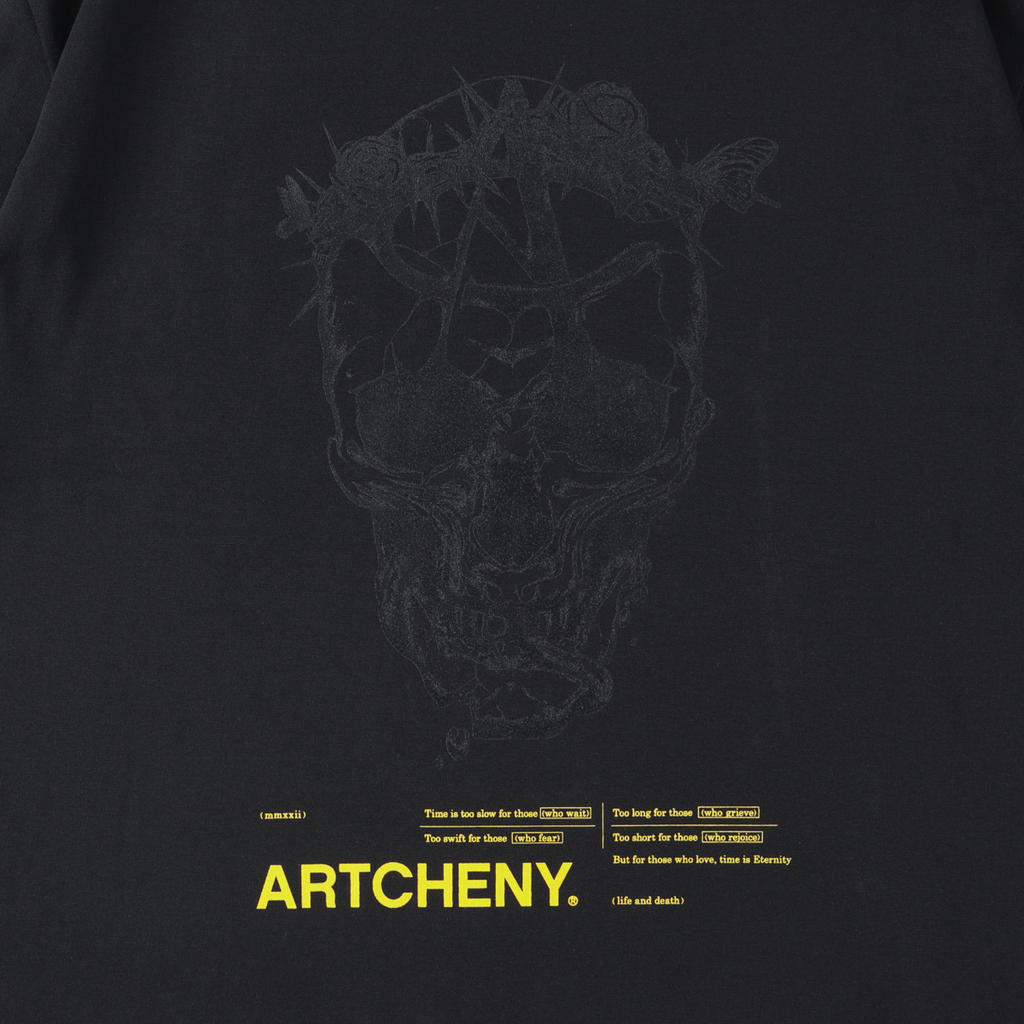 ARTCHENY / Skull Life and Death Tee ART by Sora Aota/K2- Black