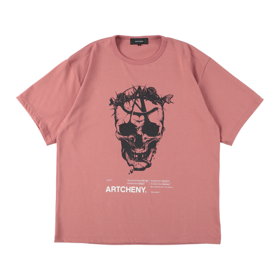 ARTCHENY / Skull Life and Death Tee ART by Sora Aota/K2 - Pink