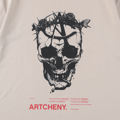 ARTCHENY / Skull Life and Death Tee ART by Sora Aota/K2 - Beige