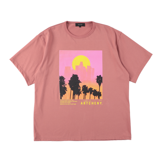ARTCHENY / Los Angeles Sunset Tee - Pink