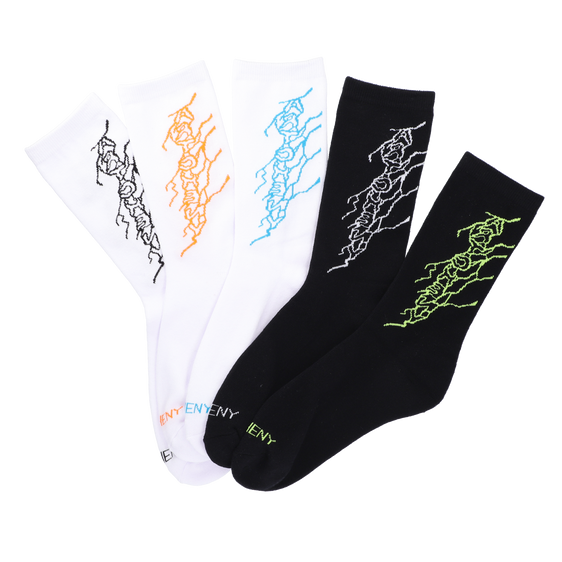 ARTCHENY / 5color Embroidery Lightning Socks